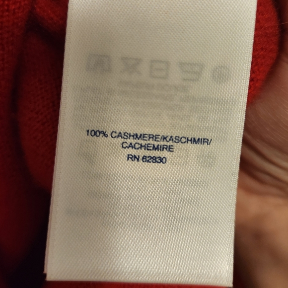 Land's End 100% Cashmere Women's Red Cardigan Size XL/P - Picture 3 of 10